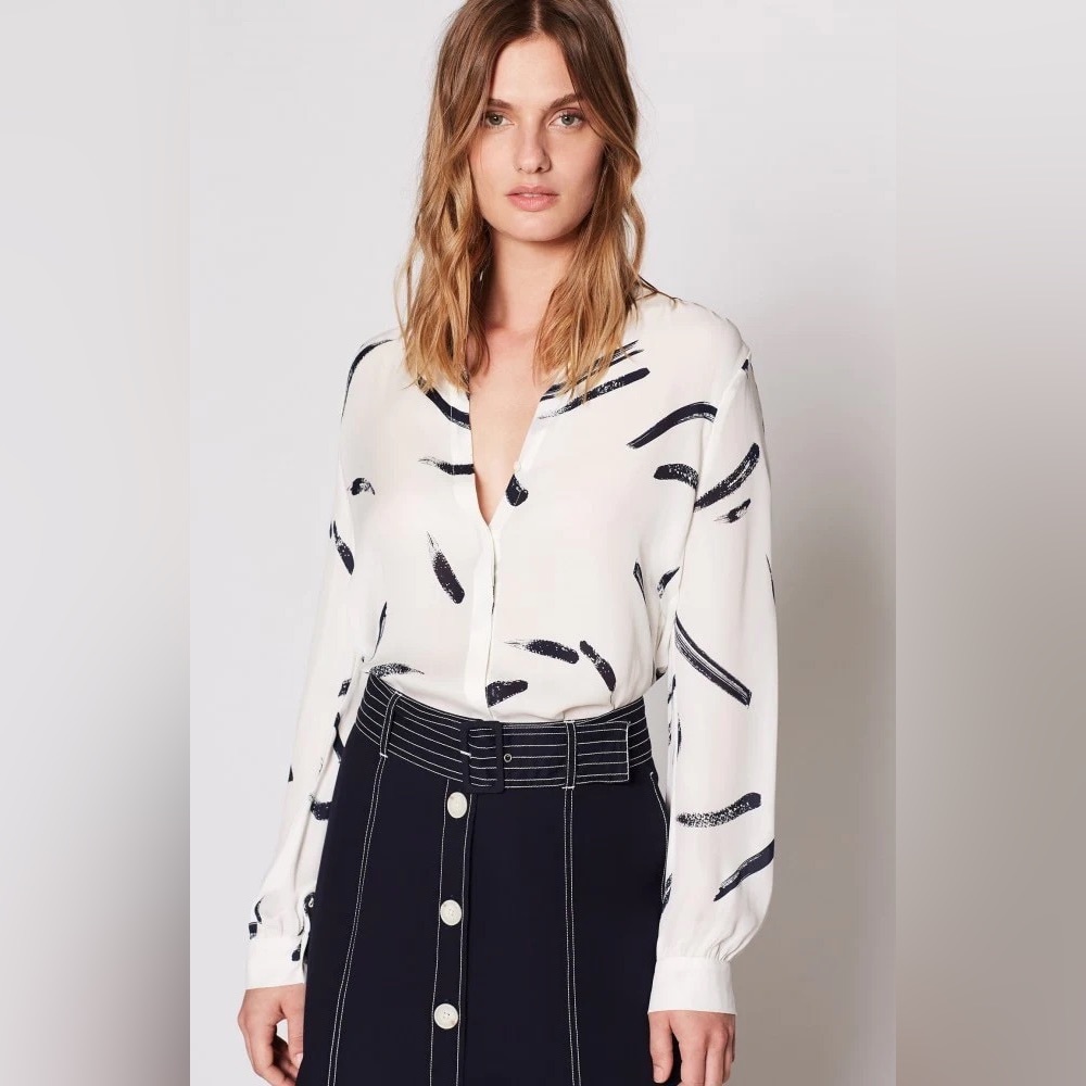 Joie Silk Button Down Blouse